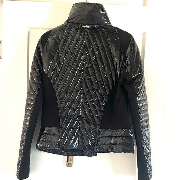 Blanc Noir Motion Panel Shiny Black Puffer Jacket - Large, New with tags - Picture 3 of 6